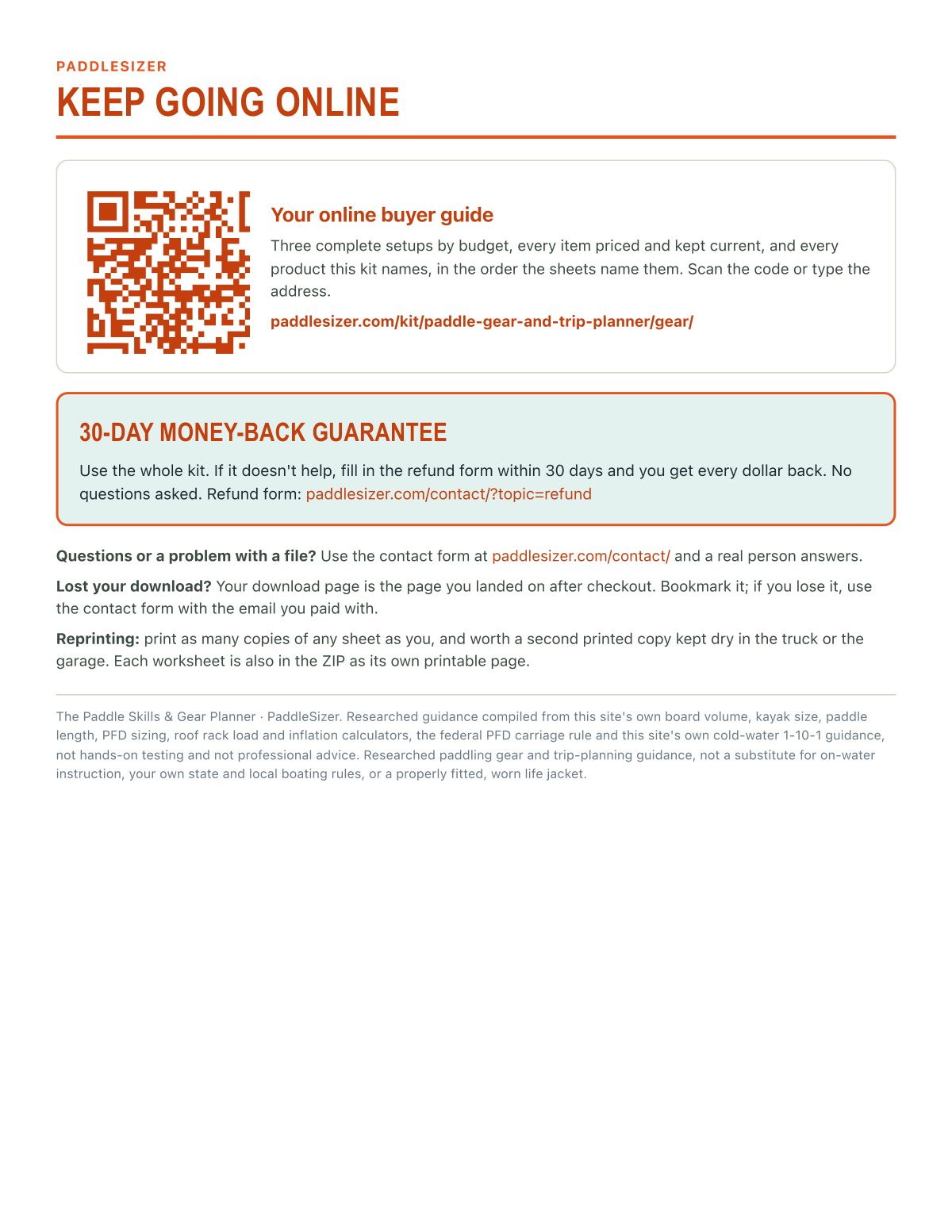 Buyer guide and guarantee